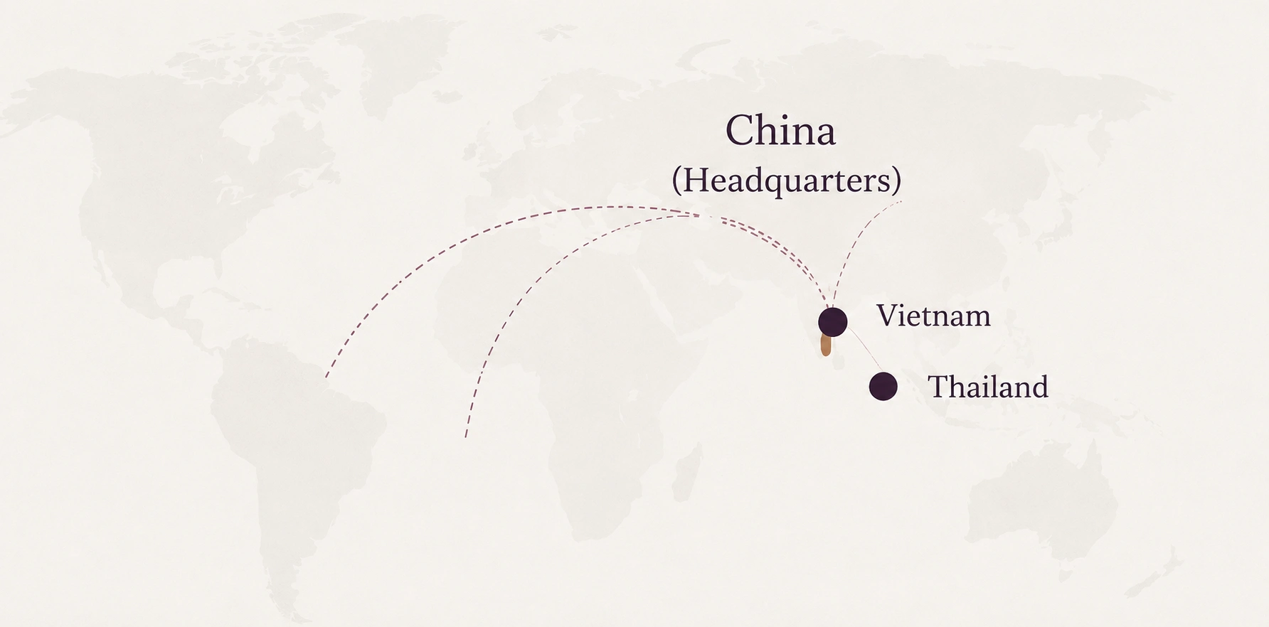 blossom quartz global manufacturing network map